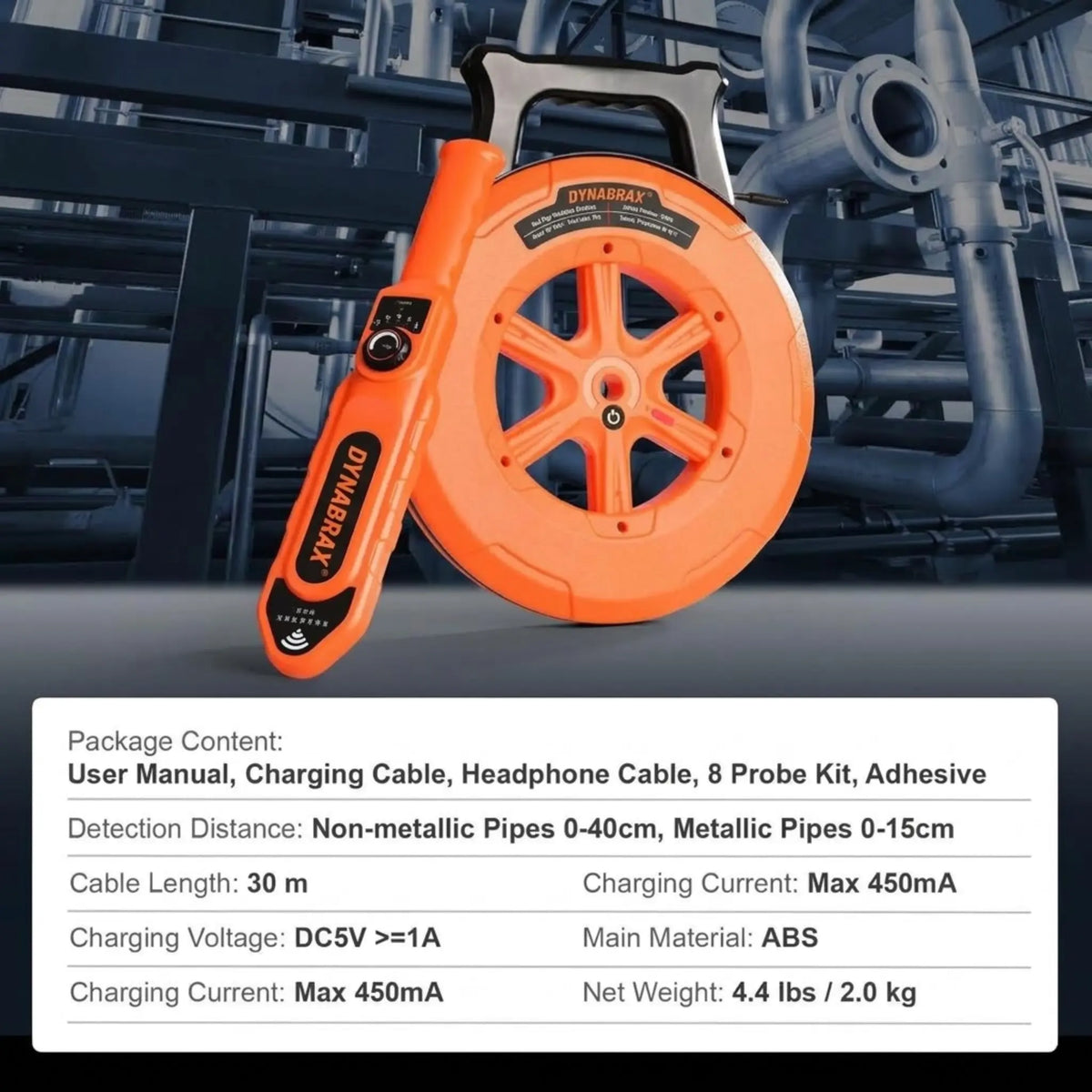 100ft Underground Pipe Locator & Clog Finder