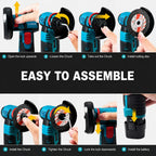 Dynabrax PRO Grinder Electric Multi-Sander for Metal, Wood, Tile + Battery + Charger included