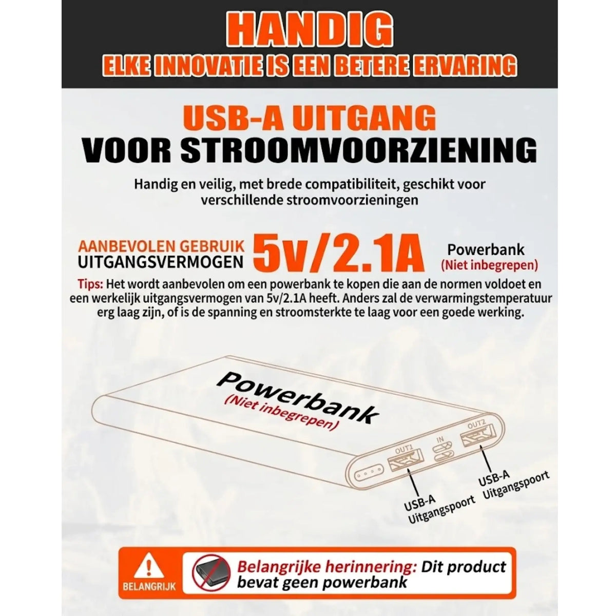 DYNABRAX Elektrisch Verwarmde Jas voor Heren – Waterdicht, met Afneembare Capuchon & 17 Verwarmingszones