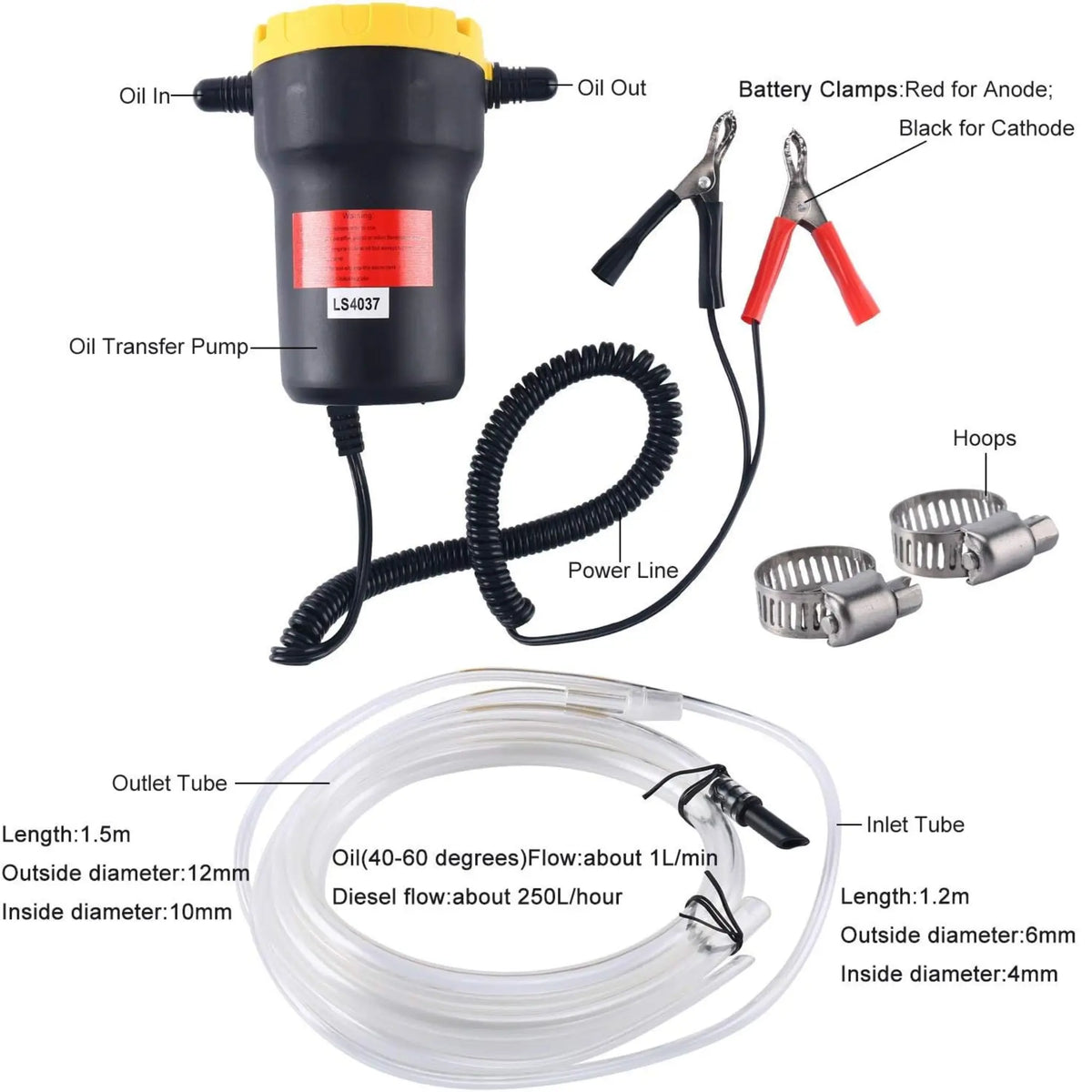 Dynabrax OilFlow 12V Electric Oil Extractor Pump – Fast & Clean Fluid Transfer Kit