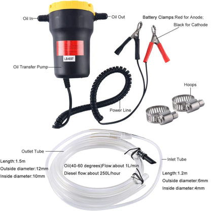 Dynabrax OilFlow 12V Electric Oil Extractor Pump – Fast & Clean Fluid Transfer Kit